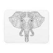 Elephant Head Doodle 2 Magnet (Horizontal)