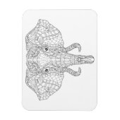 Elephant Head Doodle 2 Magnet (Vertikal)