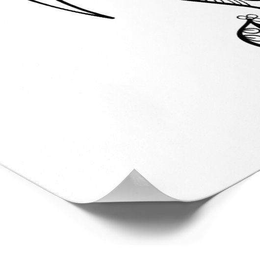 Elephant Head Doodle 3 Poster (Ecke)