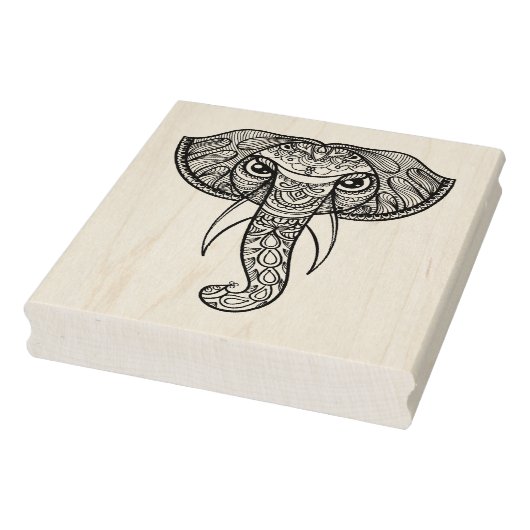 Elephant Head Doodle Gummistempel (Stempel)