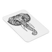 Elephant Head Doodle Magnet (Rechte Seite)