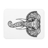 Elephant Head Doodle Magnet (Horizontal)