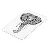 Elephant Head Doodle Magnet (Linke Seite)