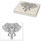 Elephant Head Doodle Sketch Gummistempel (Stempel)