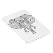 Elephant Head Doodle Sketch Magnet (Rechte Seite)