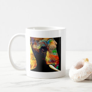 Elephant Head fett farbenfroh Custom Kaffeetasse