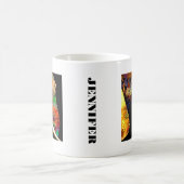 Elephant Head fett farbenfroh Custom Kaffeetasse (Mittel)