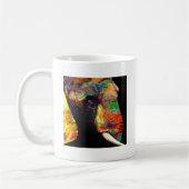 Elephant Head fett farbenfroh Custom Kaffeetasse (Links)