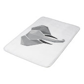 Elephant Head mit einfachen Formen Geometrien Badematte (Schrägansicht)