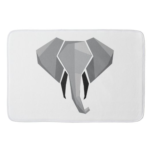 Elephant Head mit einfachen Formen Geometrien Badematte (Vorderseite)