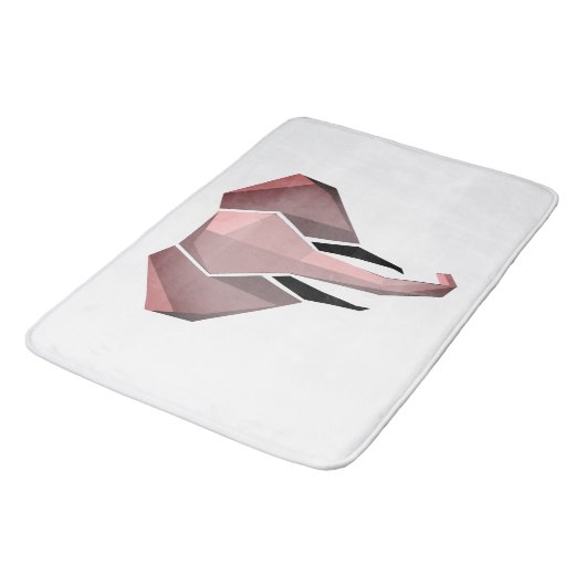 Elephant Head mit einfachen Formen Geometrien Badematte (Schrägansicht)