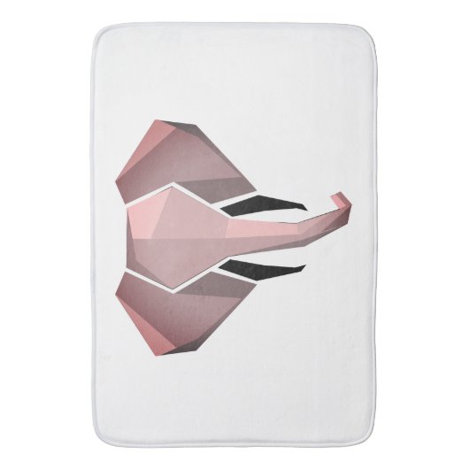 Elephant Head mit einfachen Formen Geometrien Badematte (Vorderseite Vertikal)
