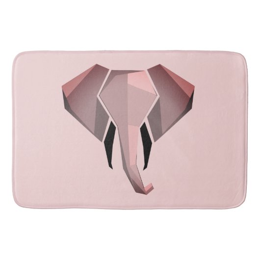 Elephant Head mit einfachen Formen Geometrien Badematte (Vorderseite)