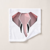 Elephant Head mit einfachen Formen Geometrien Badhandtuch Set (Waschlappen)