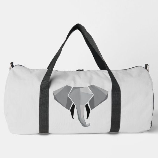 Elephant Head mit einfachen Formen Geometrien Duffle Bag (Vorderseite)