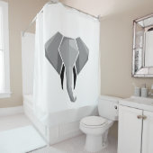 Elephant Head mit einfachen Formen Geometrien Duschvorhang (Beispiel)