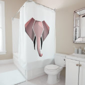 Elephant Head mit einfachen Formen Geometrien Duschvorhang (Beispiel)