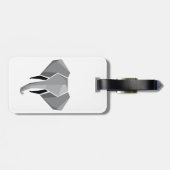 Elephant Head mit einfachen Formen Geometrien Gepäckanhänger (Rückseite horizontal)