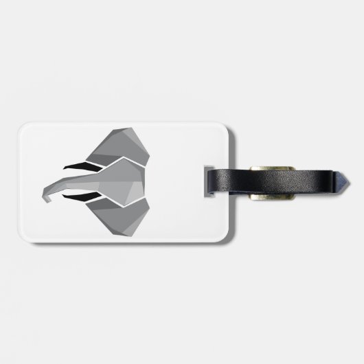 Elephant Head mit einfachen Formen Geometrien Gepäckanhänger (Rückseite horizontal)