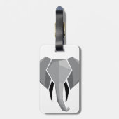 Elephant Head mit einfachen Formen Geometrien Gepäckanhänger (Rückseite vertikal)