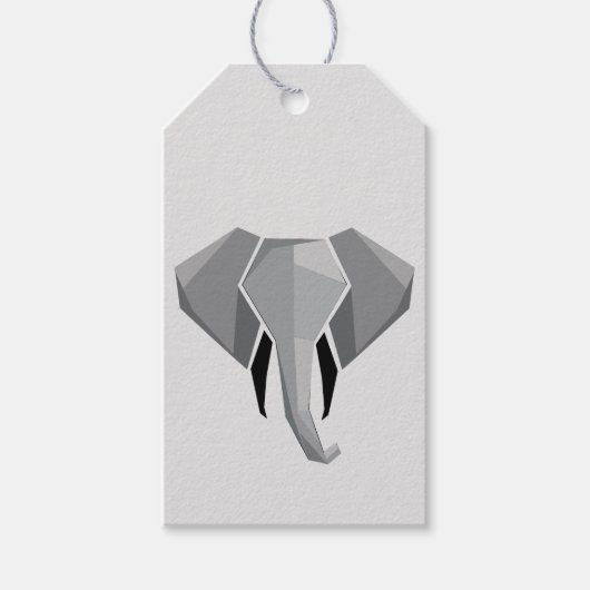 Elephant Head mit einfachen Formen Geometrien Geschenkanhänger (Vorderseite)