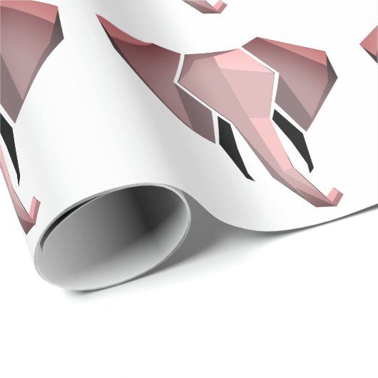 Elephant Head mit einfachen Formen Geometrien Geschenkpapier (Rolleneckpunkt)