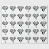 Elephant Head mit einfachen Formen Geometrien Geschenkpapier (Flach)