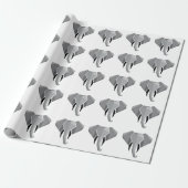 Elephant Head mit einfachen Formen Geometrien Geschenkpapier (Ungerollt)