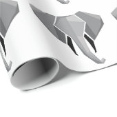 Elephant Head mit einfachen Formen Geometrien Geschenkpapier (Rolleneckpunkt)