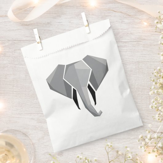 Elephant Head mit einfachen Formen Geometrien Geschenktütchen (Ausgeschnitten)