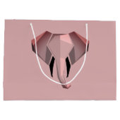 Elephant Head mit einfachen Formen Geometrien Große Geschenktüte (Rückseite)