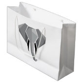 Elephant Head mit einfachen Formen Geometrien Große Geschenktüte (Vorderseite Schrägansicht)