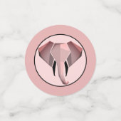 Elephant Head mit einfachen Formen Geometrien Konfetti (Klein Vorderseite)