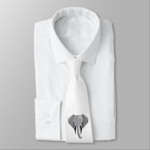 Elephant Head mit einfachen Formen Geometrien Krawatte