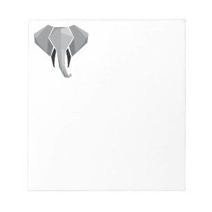 Elephant Head mit einfachen Formen Geometrien Notizblock