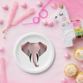 Elephant Head mit einfachen Formen Geometrien Pappteller (Party)