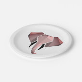 Elephant Head mit einfachen Formen Geometrien Pappteller (Schrägansicht)