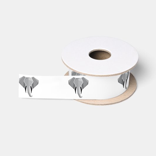 Elephant Head mit einfachen Formen Geometrien Satinband (Spule)