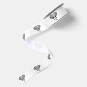 Elephant Head mit einfachen Formen Geometrien Satinband (Rückseite)
