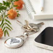 Elephant Head mit einfachen Formen Geometrien Schlüsselanhänger (Seite)