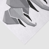 Elephant Head mit einfachen Formen Geometrien Seidenpapier (Ausschnitt)