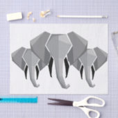 Elephant Head mit einfachen Formen Geometrien Seidenpapier (Handwerk)