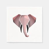 Elephant Head mit einfachen Formen Geometrien Serviette (Vorderseite)