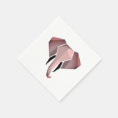 Elephant Head mit einfachen Formen Geometrien Serviette (Ecke)