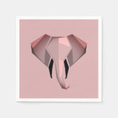 Elephant Head mit einfachen Formen Geometrien Serviette (Vorderseite)