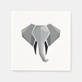 Elephant Head mit einfachen Formen Geometrien Serviette (Vorderseite)