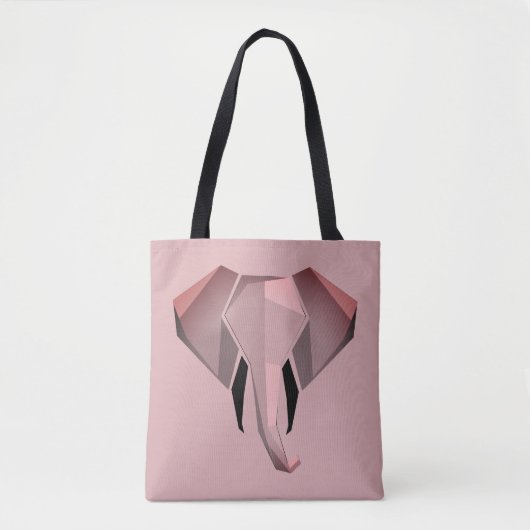 Elephant Head mit einfachen Formen Geometrien Tasche (Vorderseite)