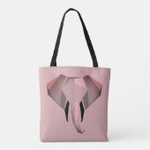 Elephant Head mit einfachen Formen Geometrien Tasche (Rückseite)