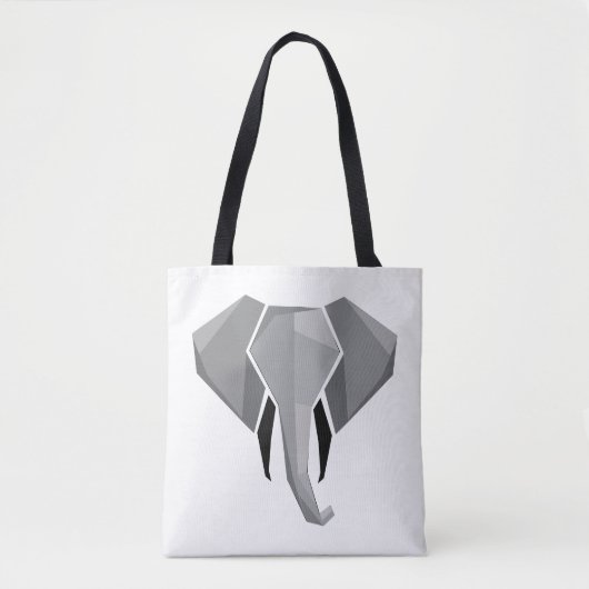 Elephant Head mit einfachen Formen Geometrien Tasche (Vorderseite)