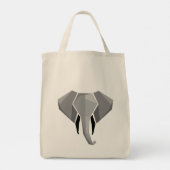 Elephant Head mit einfachen Formen Geometrien Tragetasche (Rückseite)